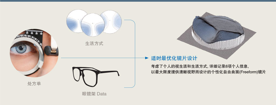 通过适时最优化技术进行设计的个性化镜片